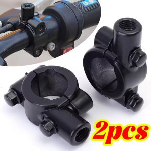 2pcs Universal Motorcycle Mirror Mount Clamp 22mm Handlebar 10mm 8mm Thread Rear View Mirror Holder Adapter Clamp Base
