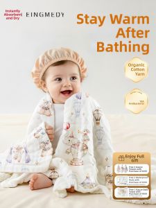 EINGMEDYFRESH | Khăn Tắm Bé Bằng Cotton Mềm Mại Hấp Thụ Nước Cao