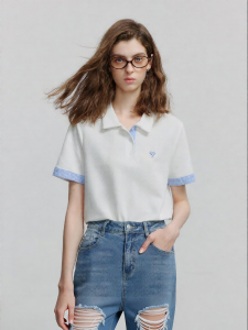 Toyouth | Áo Polo Cổ Cài Tay Lật Sọc Cho Nữ