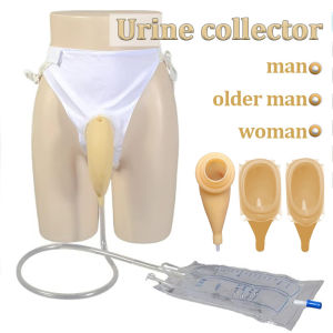 1Set Portable Reusable Male and Female Urine Bag Urinal Collector Urinary Incontinence