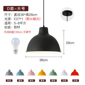 Northern Europe Single-Head Creative Personality Chandelier Simple Modern Restaurant Restaurant Clothing Barber Milk Tea Shop Industrial Style Lampshade