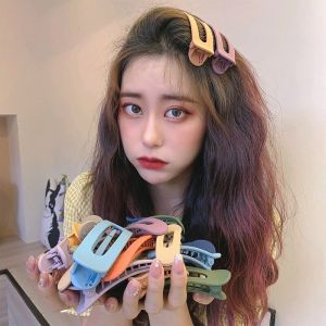 Candy Color Frosted Hair Clip Large Size Duckbill Clips Bang Side Clip Hairpins Big Clip Bangs Women Girl BB Hairpin Hair Accessories