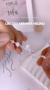 Lắc tay bạc nữ mặt cỏ 4 lá kiểu dây rút freesize - Shop Bạc Nhật Duy