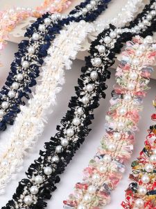 Phụ Kiện Trang Trí Ren Ngọc Trai Phụ Kiện Áo Cổ Áo Váy Viền Áo Chất Liệu May Vá DIY Trang Trí Thủ Công Đồ Thủ Công