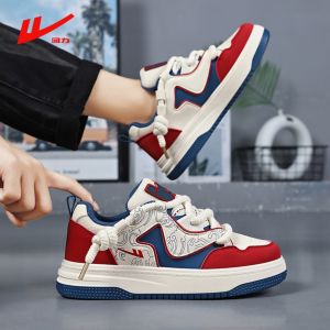 Warrior | Giày Sneaker Vải Nam Cổ Cao Tăng Chiều Cao Đế Dày Form Rộng