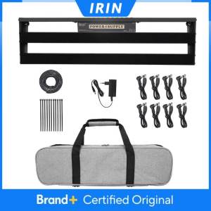 IRIN | IRIN Guitar Pedalboard Aluminum Alloy Effect Pedal Board Guitar Pedalboard with Power Supply 10 Isolated DC Outputs Carry Bag