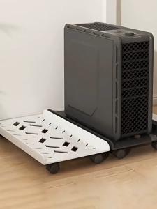 Adjustable 50cm CPU Host Rolling Stand Steel Mount Bracket/4 Rotatable Caster Mobile Base/Desktop Office Under Table Car