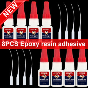 Super Strong Transparent Glue No. 1-8 Strong Water-Based Acrylic Quick-Drying Adhesive Suitable for Wood Rubber Leather Plastic Metal Diamond Rhinestone Jewelry DIY Handmade Products Etc