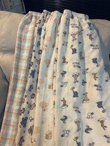 In Hình Hoạt Hình Giữa Eo Dài Đồ Ngủ Quần Nữ Sử Dụng Tại Nhà Phong Cách Mùa Hè Rời Quần Ống Rộng 110cm