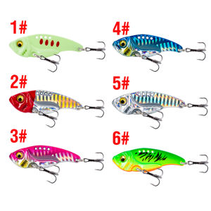 AKAKUMA | 6PC Fishing Lure 3/5/7/10/15/20g Sinking VIB Hard Crankbait Metal 3D Eyes Casting Lure Spinner Blade Baits with Treble Hook