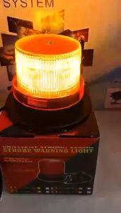 Car LED Strobe Flashing Light Police Lights Car-styling Strobe Emergency Lamp DC 12V-80V with Magnetic Mounted Truck Warning Light