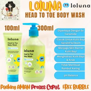 LOLUNA Head to Toe Baby Wash 100ml/300ML5x Ceramide - Sabun Sampo Mandi Perawatan Kulit Bayi dan Anak / Sabun untuk Newborn/
