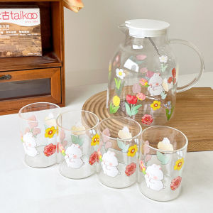 Large Capacity Glass Cold Water Pot with Handle for Tea Brewing And Cooling White Boiling Water Home Use Juice Pot Eagle Beak