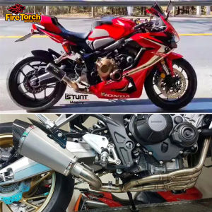 Full Systems Motorcycle Exhaust Muffler Front Mid Pipe 50.8mm Modified Motorcross Slip on for HONDA CBR650 CB650R CB650F CBR660R 2014-2021