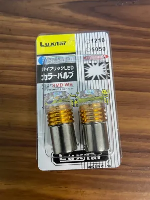 หลอดไฟเลี้ยว LED แฟลชกระพริบเร็วและผ่าหมาก DC12V. จำนวน 1 คู่ (2หลอด) แสงสีส้ม สว่างมาก มีหลายแบบให้เลือก ส่งจากไทย