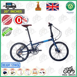 Raleigh Profolds Folding Bike Bicycle 20" Inch With Shimano Deore 11 Speed Gear Group Set/Blue -(Blue/Silver)