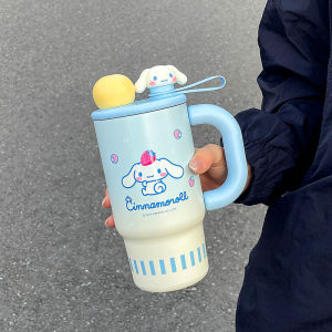 Sanrio | 1pc  cartoon car thermos high quality large capacity 700ML with flower tea partition office coffee mug home straw cup