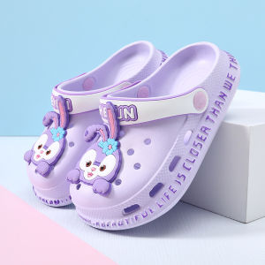 Childrens Summer Anti-slip Soft Bottom Sandals Girls Indoor Outdoor Slippers Comfortable Cotton Slippers Cartoon Style