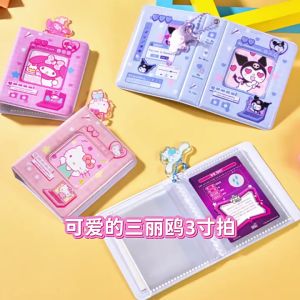 I Stationery แฟ้มใส่การ์ด SANRIO อัลบั้มรูปภาพ  ขนาดเล็ก 3 นิ้ว สไตล์เกาหลี Kuromi My Melody Hello Kittyลายการ์ตูนอนิเมะ สําหรับเก็บสะสมการ์ด สมุดเก็บสะสม