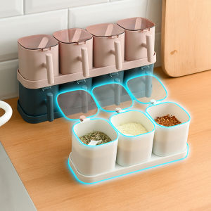 With Lid And Spoon Seasoning Container