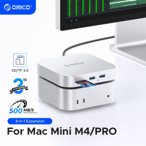 ORICO USB C HUB Docking Station for Mac Mini M4/M4 pro Multi-Port USB 3.0 HUB with SD/TF Card Reader - Mac Mini Accessories