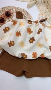 Baju Kaos Setelan Anak Perempuan Imut Tanpa Lengan Musim Panas Pakaian 0-5 Tahun