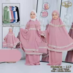 BISA COD Mukena Anak Kode-117 Usia 8-10 Tahun Bahan Kringkel Airflow Premium By Ory AjeZas Collection