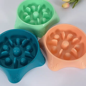 Slow Eating Dog Feeding Bowl Anti-gulping Design Anti-slip (Assorted Colours)