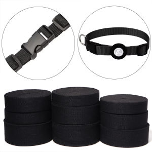 5yards/lot 2/2.5/3.2/3.8cm Black Polyester Cotton Flat Woven Belt Canvas Webbing Ribbon For DIY Garment Waistband Bags Strap