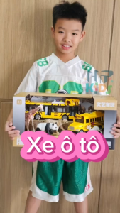 Bộ Xe Cứu Hỏa & Xe Bus Giáo Dục Đồ Chơi Mô Hình Cao Cấp Kèm Đèn và Nhạc Phù Hợp Trẻ 3+ Tuổi