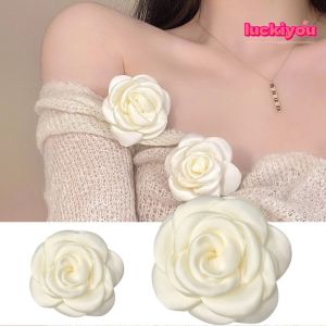 [Đặc sắc] Ins Hàn Quốc phong cách Camellia dual-sử dụng Trâm cài tóc phù hợp với retro hoa ngọt ngào bangs Side Kẹp Tóc tinh tế Phụ kiện thời trang