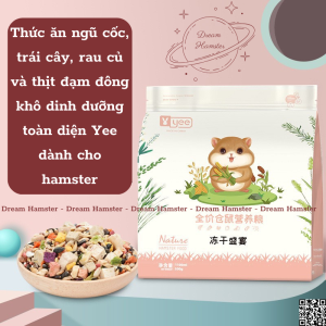 Thức ăn ngũ cốc trái cây rau củ và thịt đạm đông khô dinh dưỡng toàn diện Yee dành cho hamster