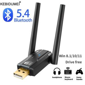 Kebidumei | 150m USB Bluetooth 5.4 Adapter 5.3 Dongle for PC Wireless Mouse Keyboard Music Audio Receiver Transmitter Bluetooth