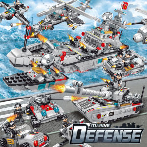 🚩Local Stock🚩Building Blocks toys military series  Police/ SWAT/ Navy/Truck Helicopter/ Warship Kids Education toys