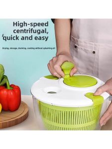 Manual Vegetable Fruit Dehydrator Kitchen Tool Salad Vegetable Drain Machine Handheld Water Spinner Basket Laundry Basin