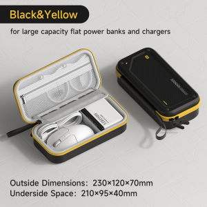 Hagibis | Hagibis Electronic Organizer Traveling Case Bag EVA Hardshell PU Portable Carrying Pouch for Mouse Charger Cables Accessories