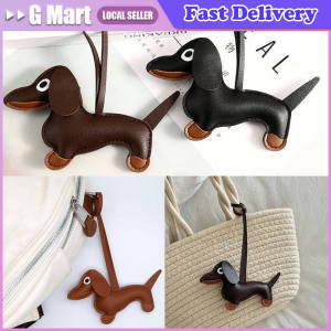 Fashion Stuffed PU Faux Leather Fighting Dog Pet Keychain Bag Charm Pendant Dog Leather Puppy Doggy Key Chain