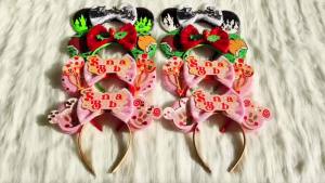Disney | 2025 NEW Castle Mouse Ears Headband Girls Women Sequins 5‘’Bow Hairband Christmas Festival Party Cosplay DIY Hair Accessories