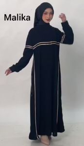 GAMIS ALKHATIB COLLECTION TERBARU MALIKA JETBLACK SAUDI MUSLIM SYARI ARAB TURKEY