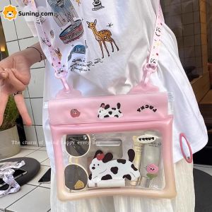 Large Capacity Waterproof Bag Touch Screen Crossbody Waist Bag for Swimming Photography Water Park Cosmetic Bag