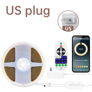 Wireless Bluetooth COB LED Strip Light 24V Phone APP Control LED Tape Linear Dimmable Ribbon For Room Kitchen Ambient Lighting