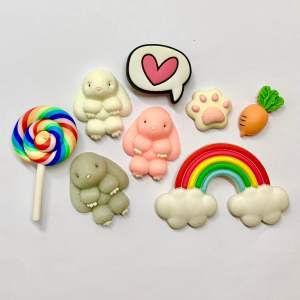 JB Rs🌈🔆 ตัวติดรองเท้ามีรู “ กระต่าย หวาน ” 🌈👠Shoe Charm “ Bunny Sweet ” กระต่าย รุ้ง ของหวาน มีความหวานฟรุ้งฟริ้งสุด #ตรงปกไม่จกตา #งานดีสีสวยสด #สวยเลยไม่ต้องรอ #สนใจสอบถามเพิ่มแอดไลน์เบอร์0927659888