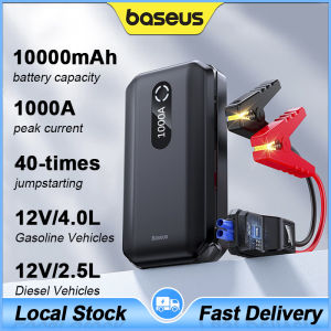(Local-Stock)Baseus 1000A Car Jump Starter 10000mAh Portable Battery Station For Car Battery Charger 12V Car Booster Starting Accessory