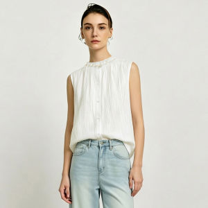 AMII | Elegant Commuter Sleeveless Shirt Lyocell Acetate