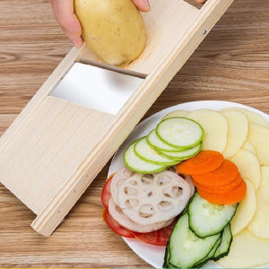 30x9.5cm Wooden Potato Slicer Vegetable Cutter Mandoline Slicer Cooking Kitchen Tools Potato Squeezer Potato Shredder Kitchenaid Slicer - Lazada