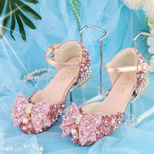 Silver Glitter Princess Pumps for Shows with Dress