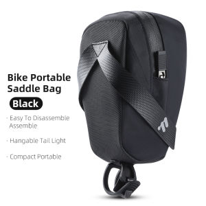 West Biking | WEST BIKING Bike Portable Saddle Bag 0.8L Polyester Compact Lightweight Reflective Logo Bicycle Bag Saddle Hook Tape Bike Bag