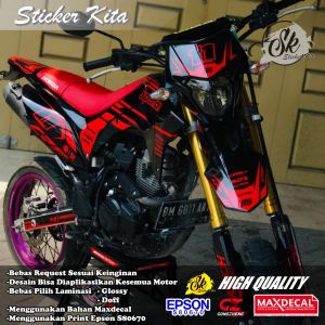 DECAL STICKER FULLBODY MOTOR CRF 150 L MERAH MERONA KEREN FREE REQUEST