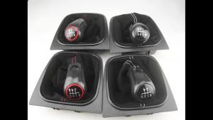 Anzulwang | Car Speed Gear Shift Knob with Gaiter Boot for Golf 5 MK5 Golf 6 MK6 Jetta MK3 Scirocco III EOS 137 138 - Black Shift Knob