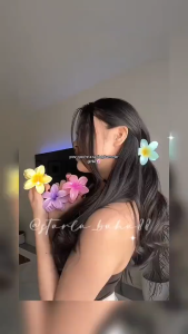 Lapak Gadis | Jepit Rambut Kekinian | Jedai Jepit Rambut Viral Jedai Bunga Kamboja Trend Korea Ukuran 8 cm | Jedai Kamboja Series